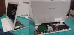 NEC HF150/BAW（画面一体型）の動作が遅い → SSD換装で高速化、キーボードの不具合も解消